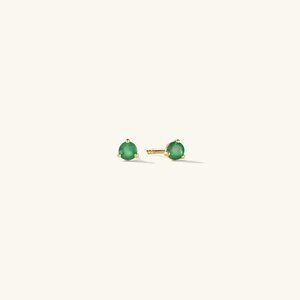 Mejuri Gemstone Mini Studs (Emerald)
